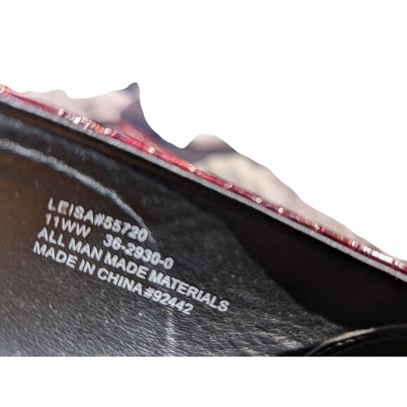 Comfort View Leisa Slip On Flat Dark Berry 11 WW Shoes - Picture 4 of 10